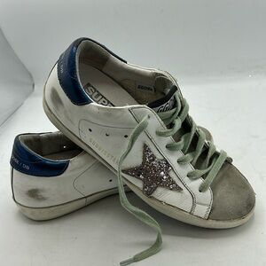 Golden Goose Women's Pink and Blue Trainers